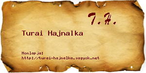 Turai Hajnalka névjegykártya